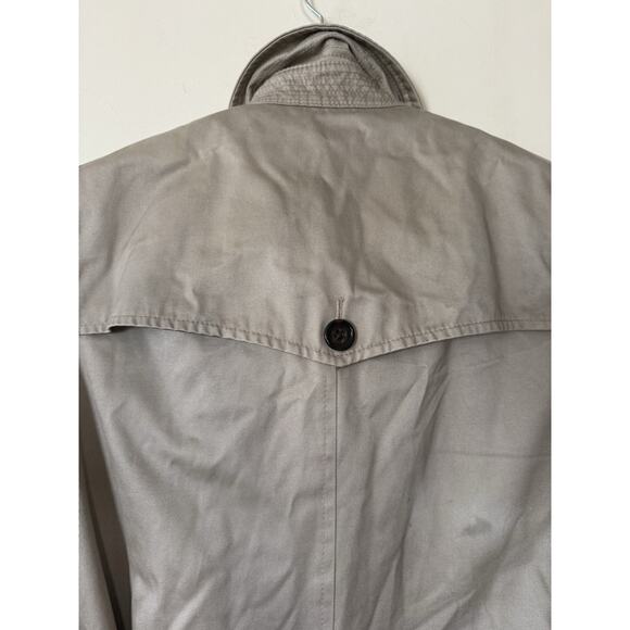 BANANA REPUBLIC Double-Breasted Belted Lined Trench Coat Sze S Khaki Classic EUC - Picture 10 of 15